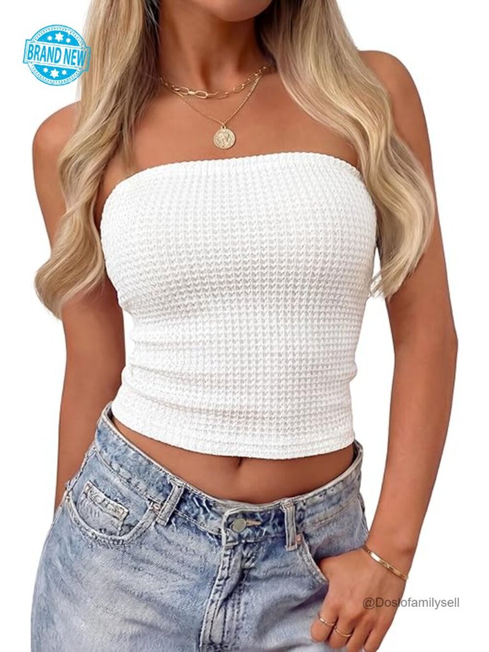 Striped Strapless Crop Tube Top Knit Bandeau Y2K Going Out Beach Top